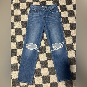 Levi's Distressed Blue Straight Leg Jeans